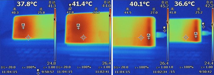 医用高频电子刀纳米散热片红外成像图